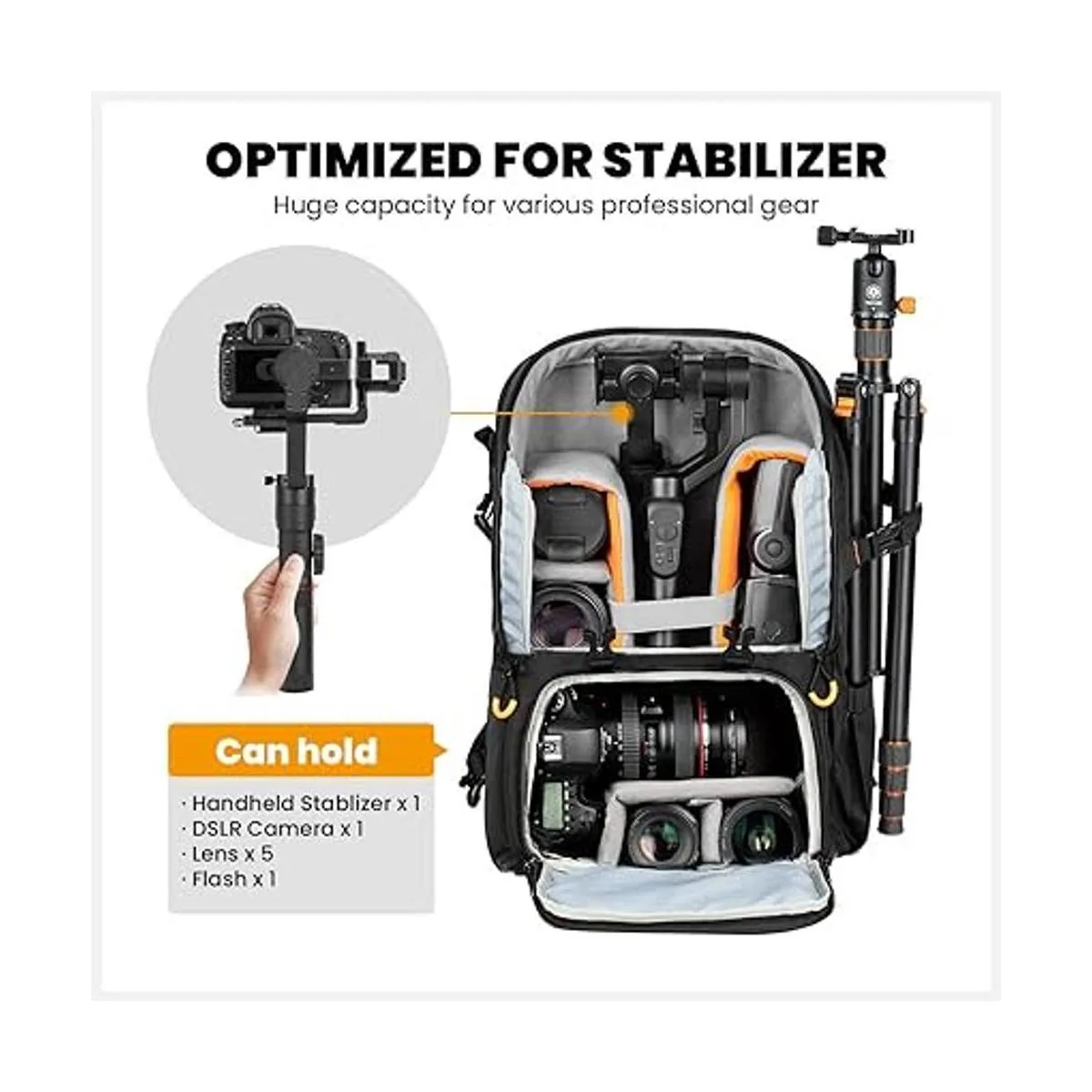 TARION Mochila para cámara profesional bolsa grande para_2