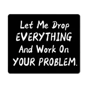 Amcove Alfombrilla de ratón divertida con texto en_6