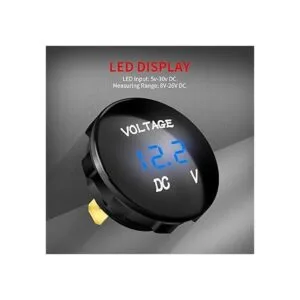 DaierTek Voltímetro con pantalla LED para automóvil de_3