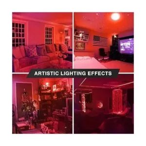 Paquete de 2 bombillas LED rojas de filamento A19 E26 8W_3