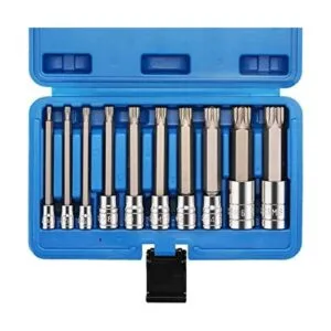 CASOMAN Juego de llaves de punta estriada de 10 piezas