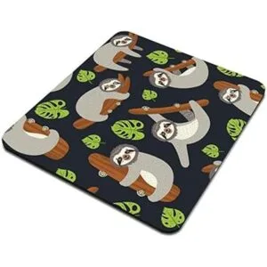 Amcove Alfombrilla para ratón con diseño de perezoso_3