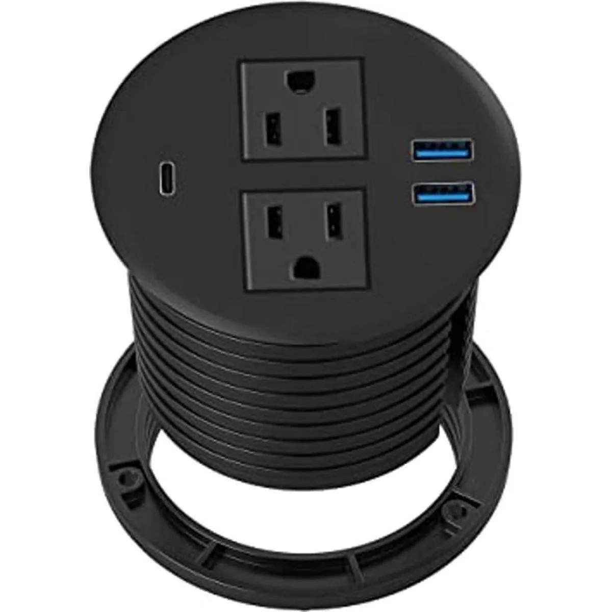 Kungfuking Ojal de alimentación de escritorio con USB C_1