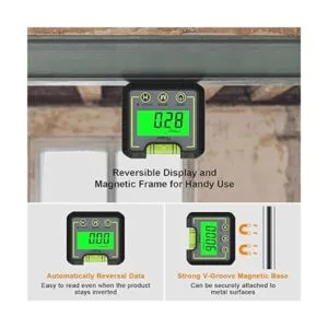 Huepar Medidor de ángulo de nivel digital Mini buscador de_3
