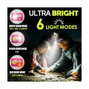 BLITZU Linterna LED de minero para adultos y niños_4