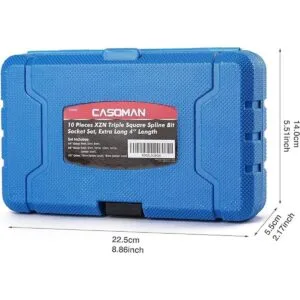 CASOMAN Juego de llaves de punta estriada de 10 piezas