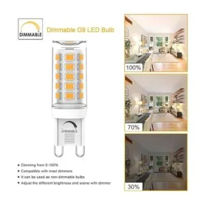 Bombilla LED G9 regulable 4 W equivalente a halógeno de_3