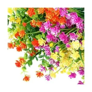 12 piezas de flores sintéticas para decoración de otoño al