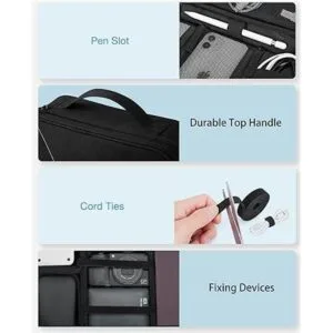 BAGSMART Organizador electrónico bolsa grande para cables_5