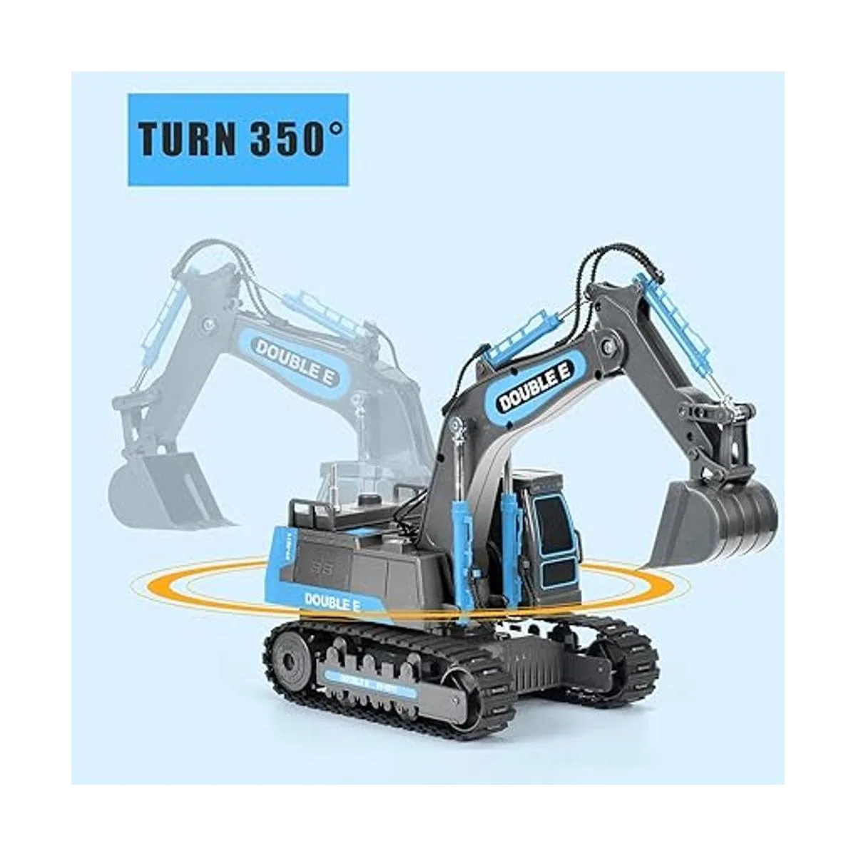 DOUBLE E Excavadora de control remoto 2 baterías_2