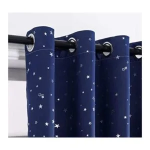 Autumn Dream Cortinas opacas con diseño de estrella azul