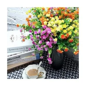 12 piezas de flores sintéticas para decoración de otoño al