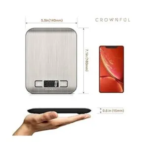Crownful Báscula digital de cocina para alimentos 11 lb_5