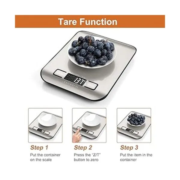 Crownful Báscula digital de cocina para alimentos 11 lb_4