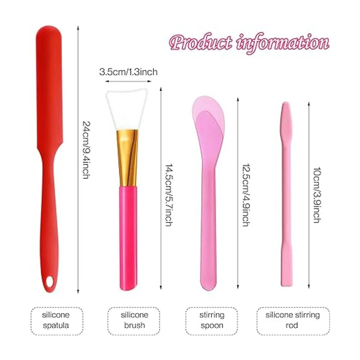 Kit de 12 varillas de silicona para remover brocha de