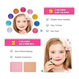 Tomons Kit de maquillaje para niños princesa real_2