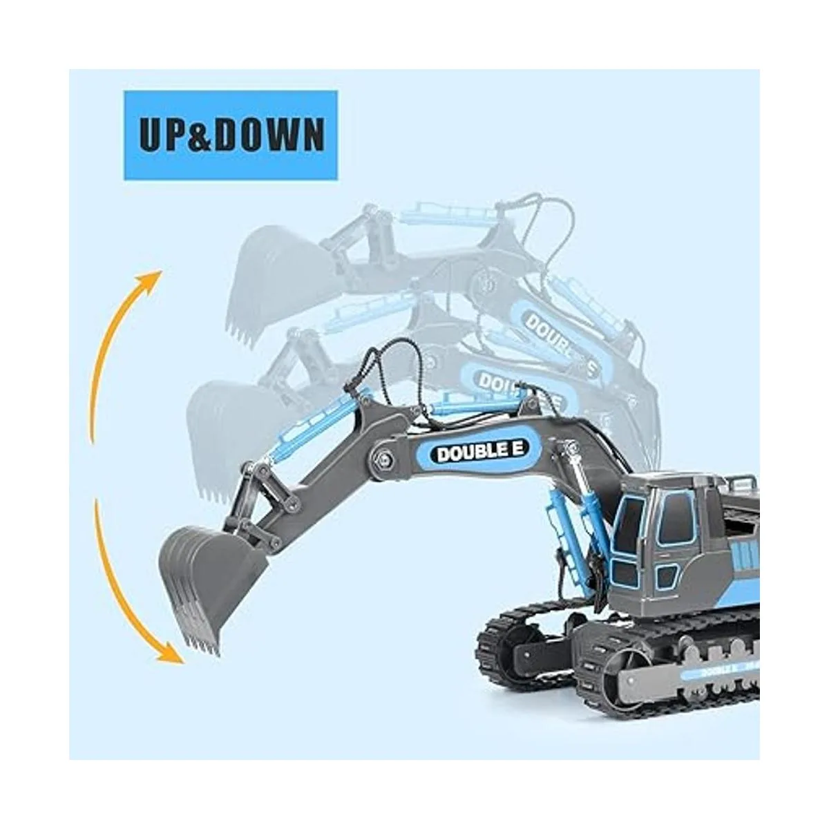 DOUBLE E Excavadora de control remoto 2 baterías_3