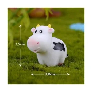 6 figuras en miniatura de animales de vaca decoración de