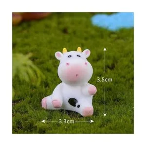 6 figuras en miniatura de animales de vaca decoración de