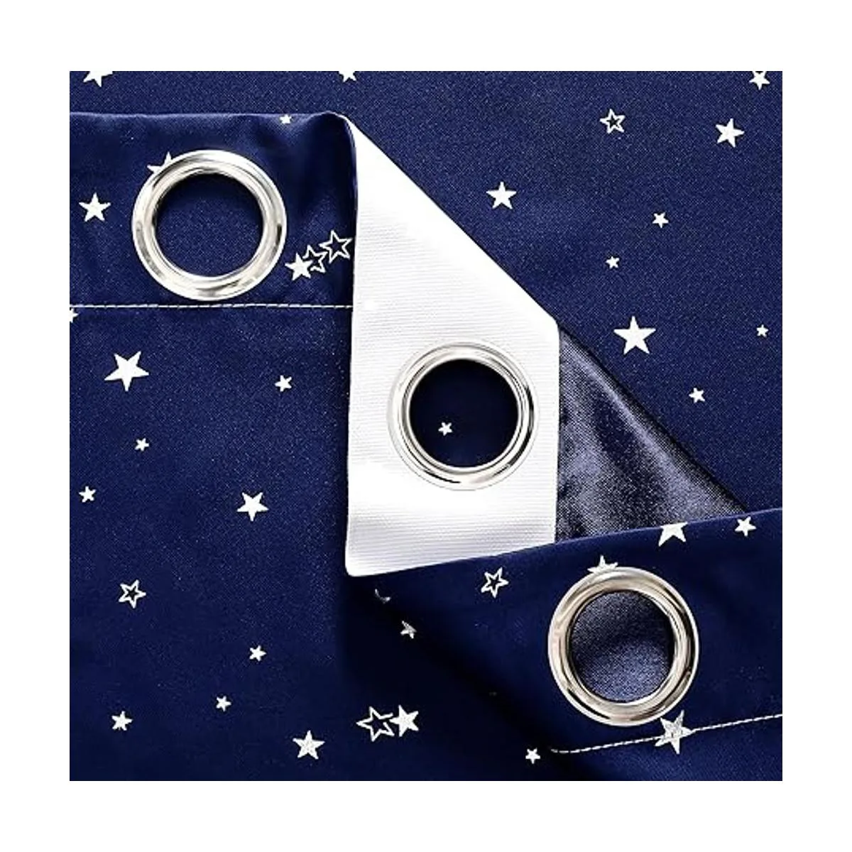 Autumn Dream Cortinas opacas con diseño de estrella azul