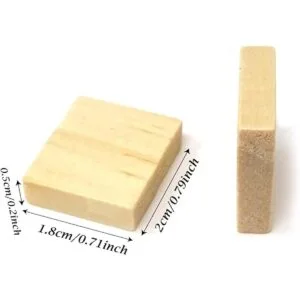 Honbay 100 piezas de madera en blanco sin terminar en