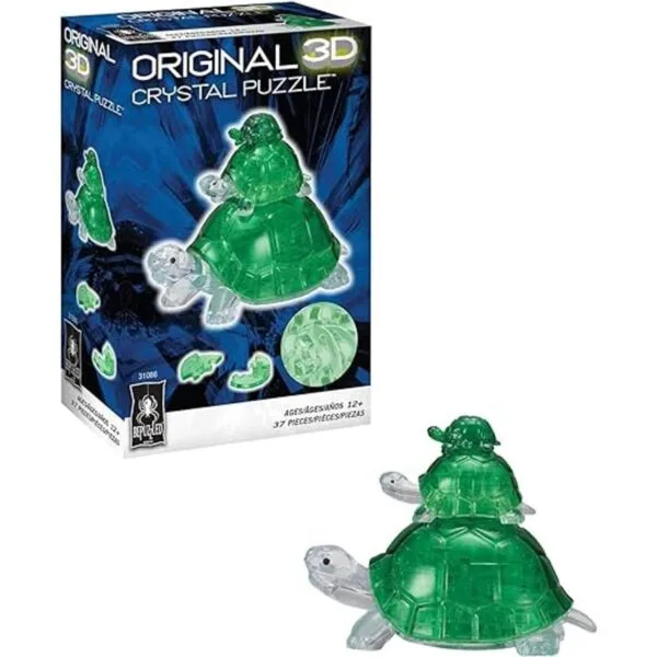 Bepuzzled Rompecabezas de cristal 3D tortugas 37 piezas_4