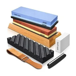 Juego completo de piedras afiladoras de cuchillos grano_1