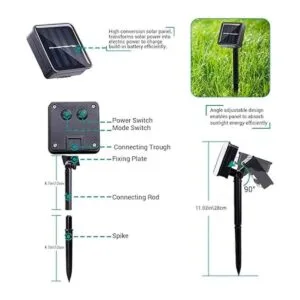 Tira de luces solares de Navidad 2 unidades 72 pies 200_6