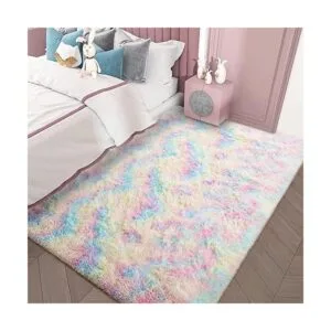 AROGAN Alfombras suaves de arco iris para habitación de