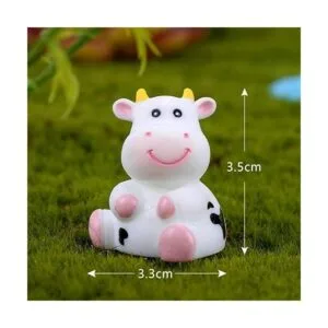 6 figuras en miniatura de animales de vaca decoración de
