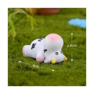 6 figuras en miniatura de animales de vaca decoración de