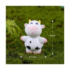 6 figuras en miniatura de animales de vaca decoración de