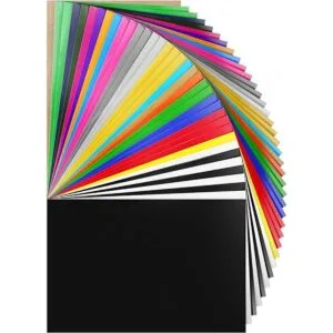 Paquete de 37 láminas de vinilo HTV termotransferible de
