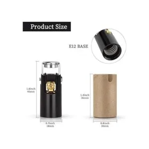 DiCUNO Enchufe de bombilla LED E12 reemplazo de enchufe_3