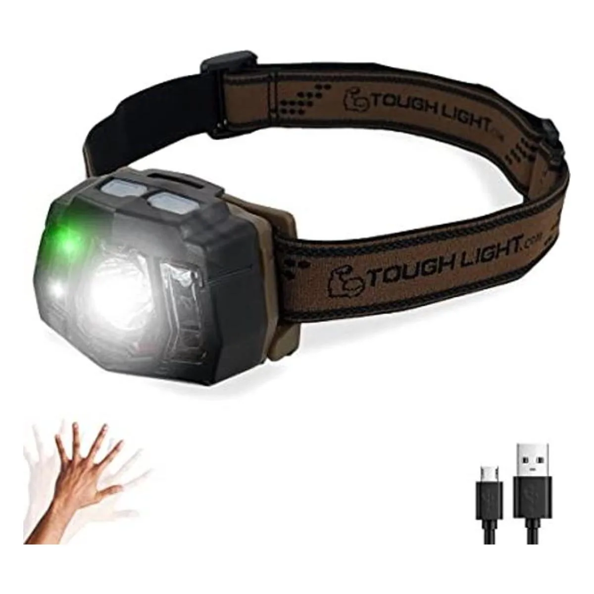 Faro LED recargable por USB resistente al agua para_1