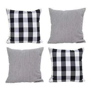 HOPLEE Juego de 4 fundas de almohada de verano de 18 x 18