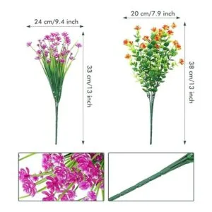 12 piezas de flores sintéticas para decoración de otoño al