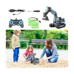 DOUBLE E Excavadora de control remoto 2 baterías_4