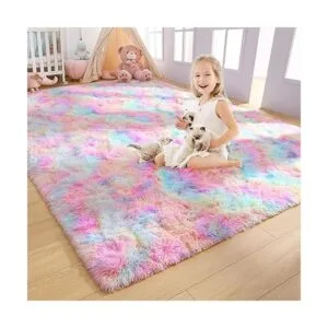 AROGAN Alfombras suaves de arco iris para habitación de