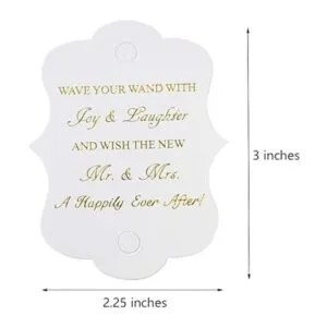 Kingsnow Paquete de 100 etiquetas de recuerdo de varita de_4