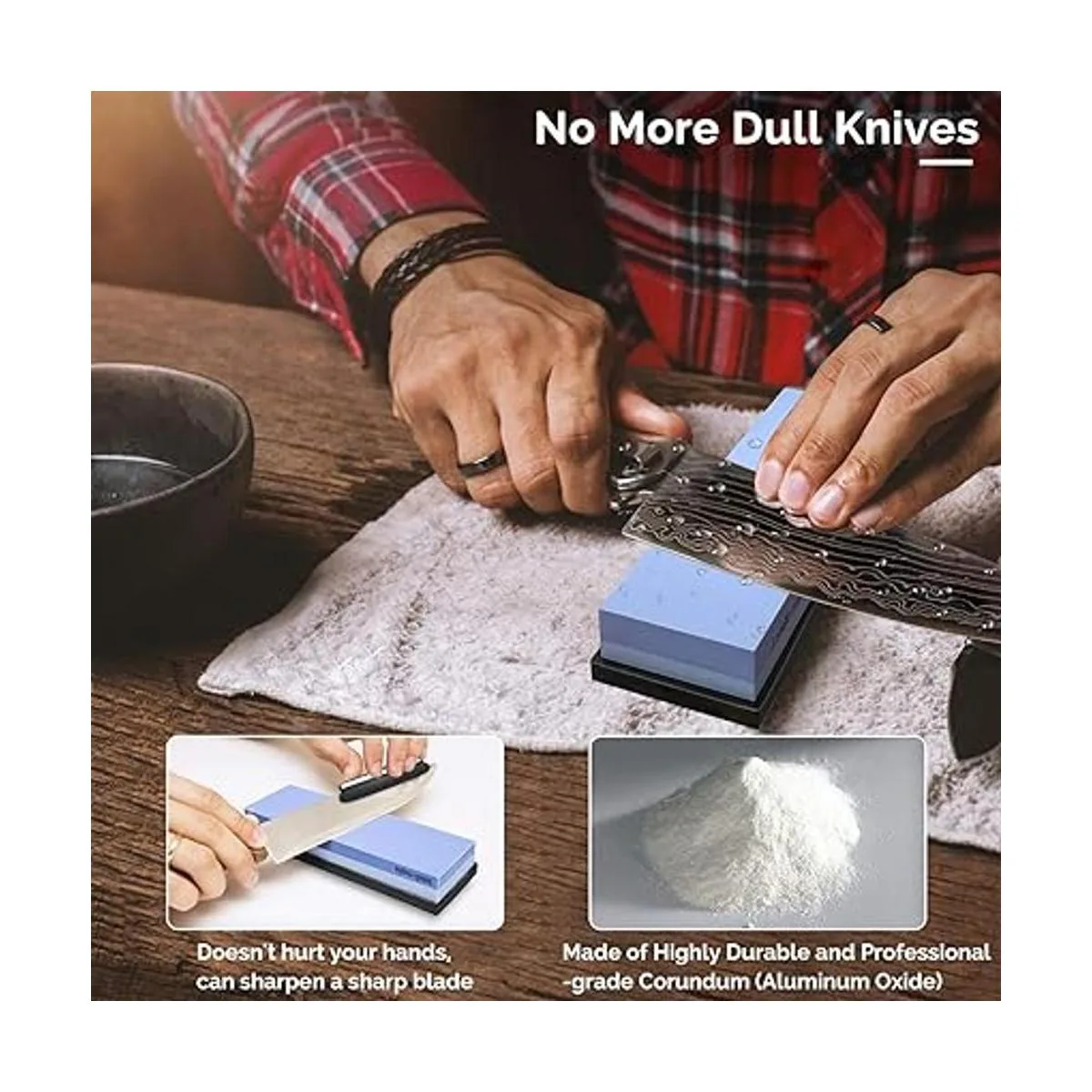 Juego completo de piedras afiladoras de cuchillos grano_3