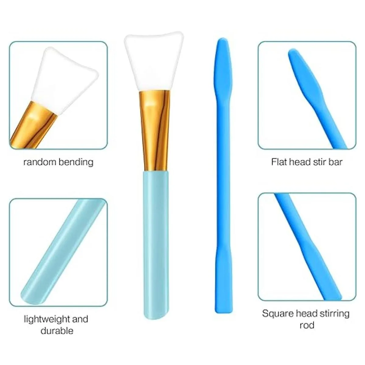 Kit de 12 varillas de silicona para remover brocha de