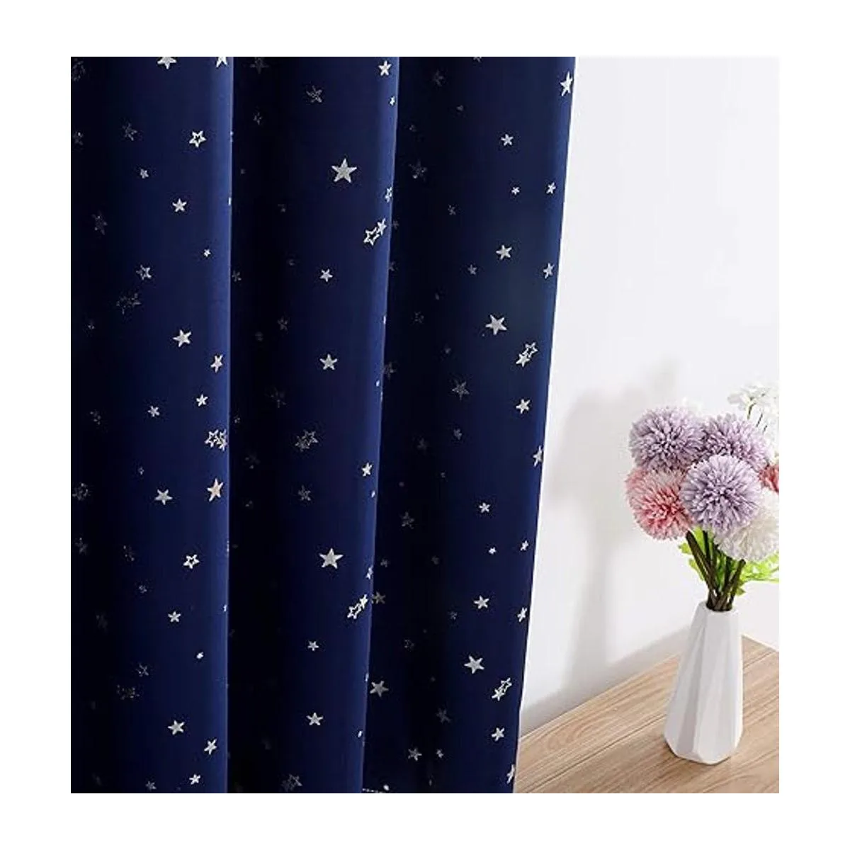 Autumn Dream Cortinas opacas con diseño de estrella azul