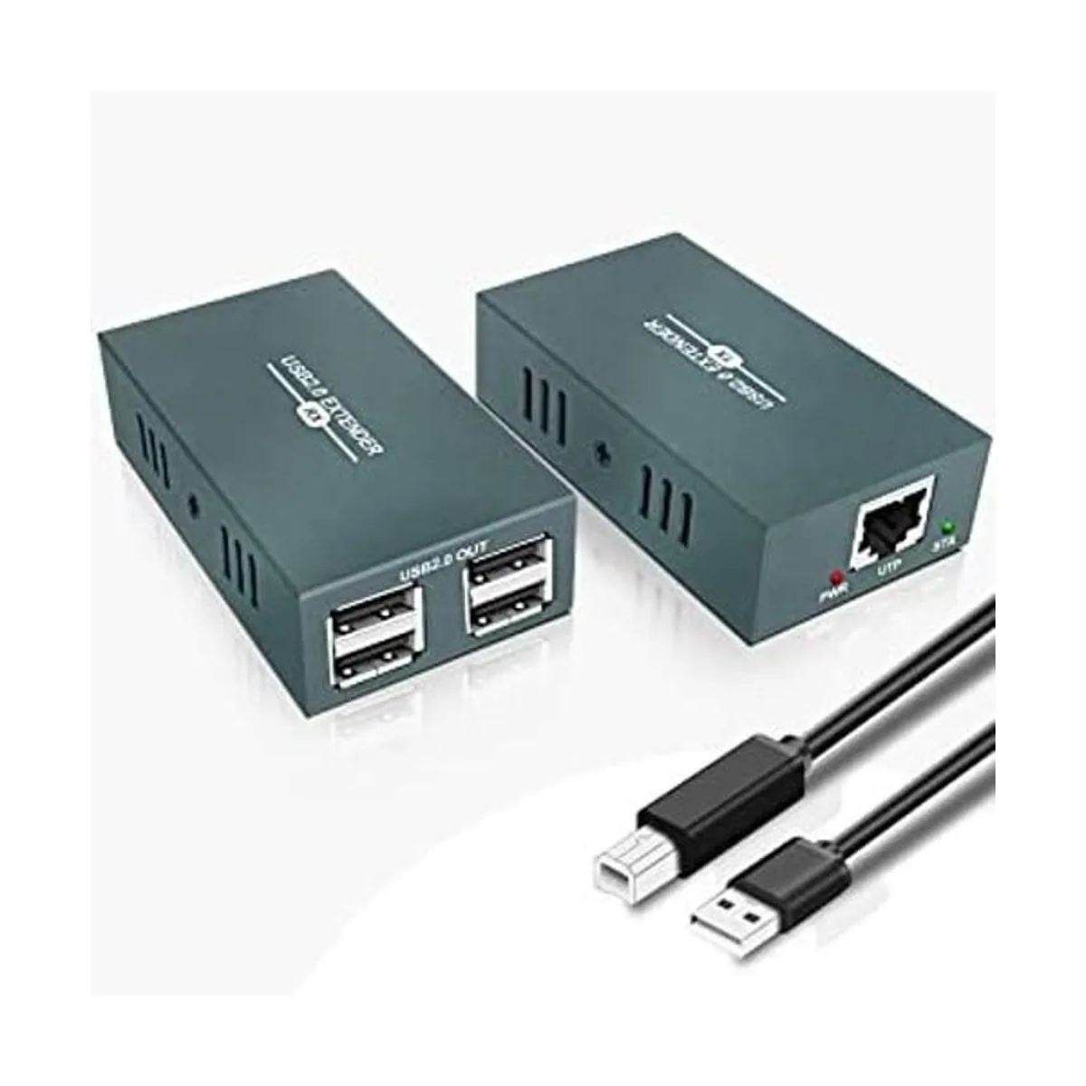 Extensor USB RJ45 LAN Extensión con 4 puertos USB 2.0_1