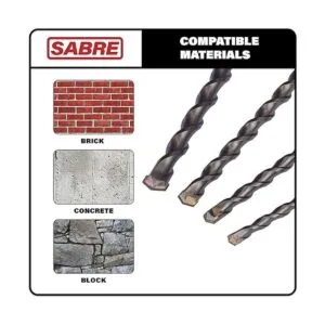 Sabre Tools 4 brocas SDS Plus de 12 pulgadas para