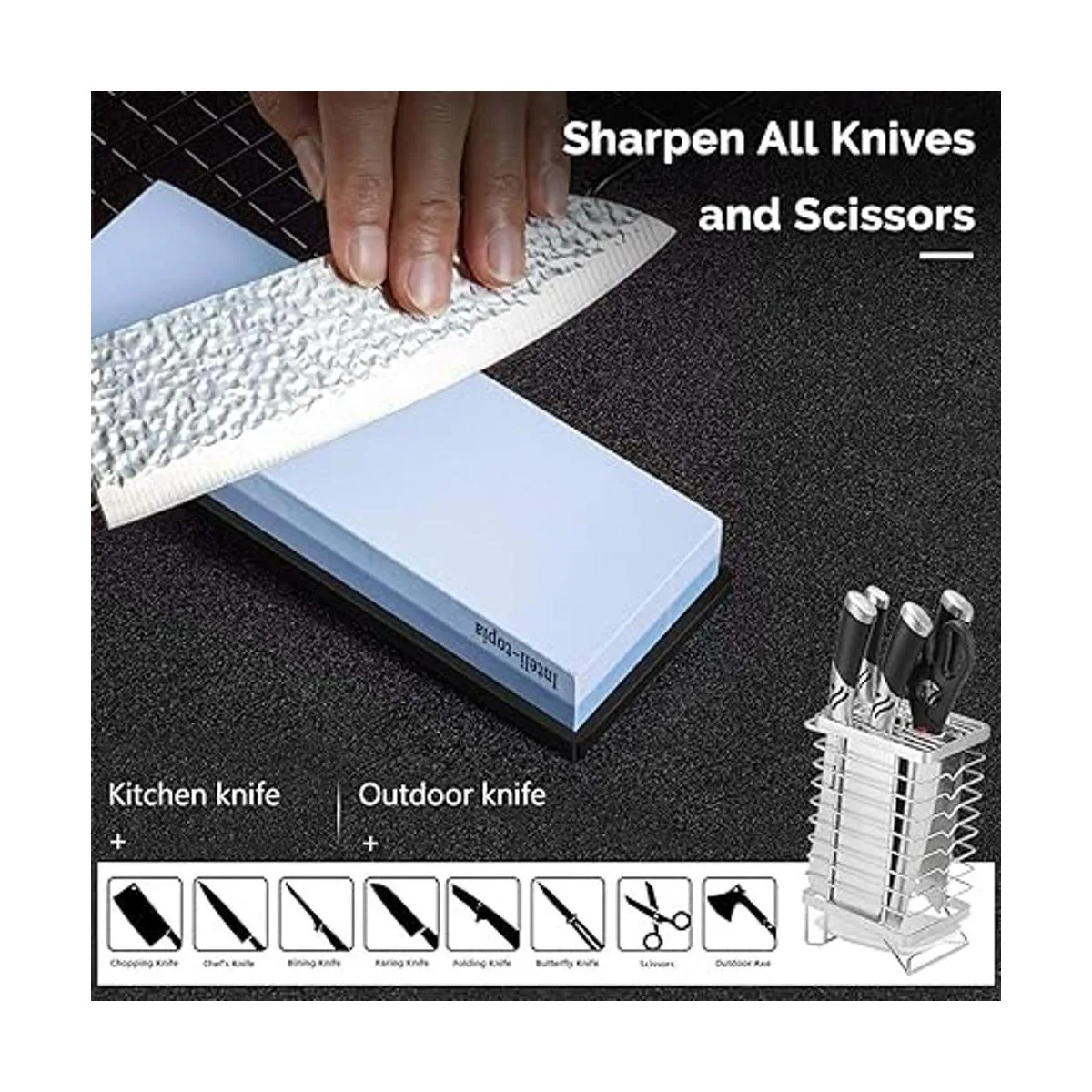 Juego completo de piedras afiladoras de cuchillos grano_6