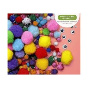 Incraftables 2000 pompones con ojos y palo de pegamento._5