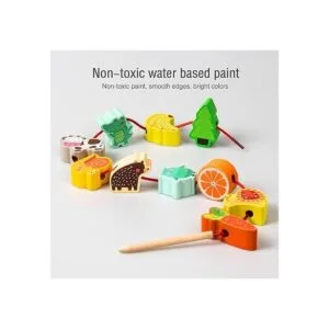 Montessori Juguetes educativos de cuentas de madera para_4