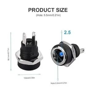 DIYhz Conector hembra de 2 pines de 0.217 in x 0.098 in_2