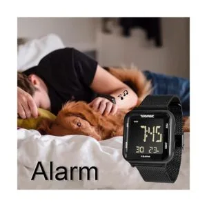 Reloj de buceo digital de 10 ATM con correa de acero